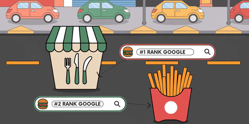 Small takeaway beating big chain in local SEO