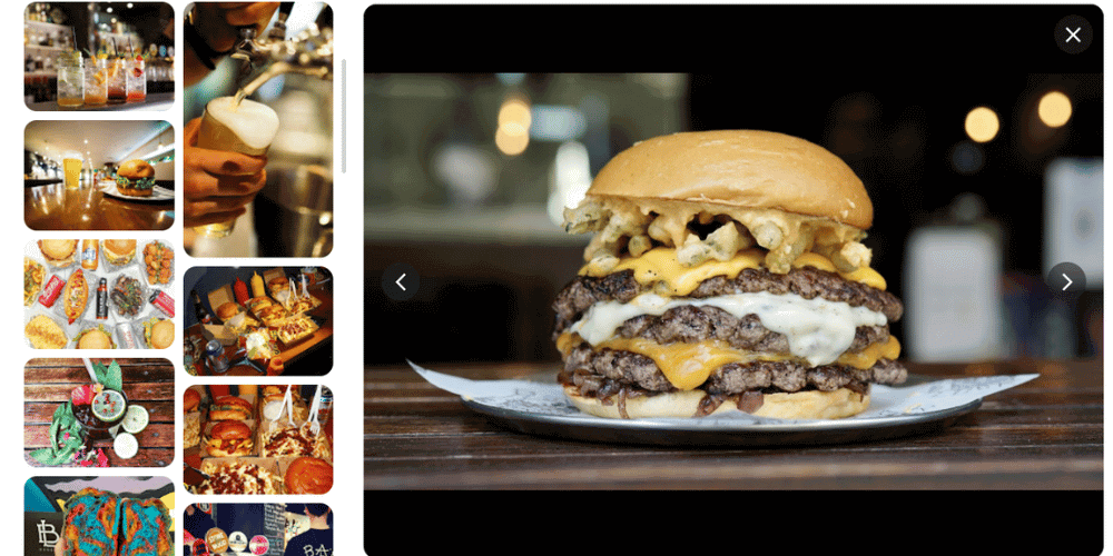 Carousel of mouth-watering food photos
